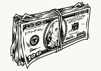 Stack of dollar bills