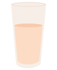Vector illustration of a glass of liquid for graphic design