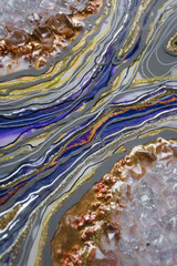 epoxy resin agate geode abstract art and original resin painting or functional art 