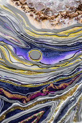 epoxy resin agate geode abstract art and original resin painting or functional art 