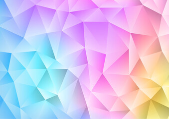 虹色グラデーション　ポリゴン