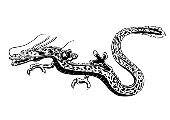 線幅が変えられる！ ベジェ曲線で描かれたドラゴン