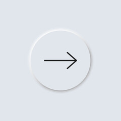 Right, forward arrow outline vector icon