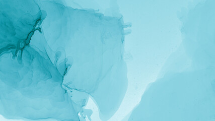 Pastel Fluid Liquid. Blue Smoke Fashion Abstraction. Teal Pastel Flow Design. Blue Smoke Modern Abstraction. Watercolour Paint Wallpaper. Watercolour Wave Illustration. Alcohol Inks Texture.