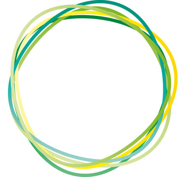 Logo aus gr&uuml;nen Ringen - Natur- und Umweltschutz, Ressourcen nachhaltig nutzen und das Klima sch&uuml;tzen, handeln in der Klimakrise