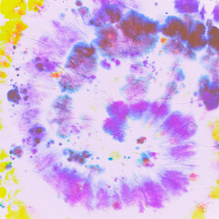 Tie Dye Circle. Rainbow Artistic Print. Multi Psychedelic Painting. Tye Die Spiral Kaleidoscope. Unicorn Hippie Pattern. Abstract Circular Style. Cool Batik Background. Colorful Tie Dye Circle.