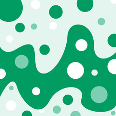 Vector graphics of smoth green liquid and bubble wallpaper on white background, white background with colorful milk green, light green pattern wallpaper, suitable for digital, or presentation backgrou