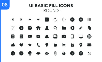 UI BASIC FILL ICONS (ROUND)