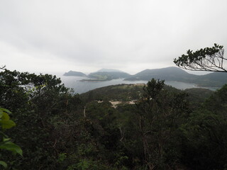 Scenic hiking trail in Hong Kong, Lung Ha Wan.