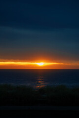 sunset over the ocean