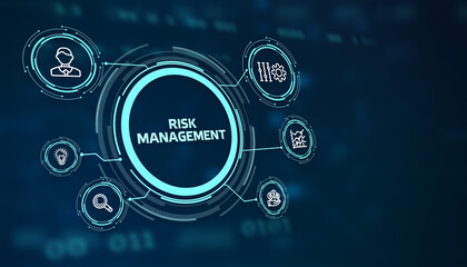 Risk Management and Assessment for Business Investment Concept. Business, Technology, Internet and network concept.