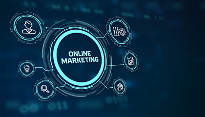 Digital Marketing Technology Solution for Online Business Concept. Business, Technology, Internet and network concept.