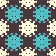 Seamless pattern with circular geometric shapes.