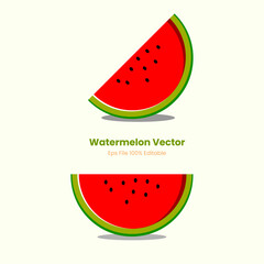 Illustration Vector Graphic of a piece of cooking melon watter, 3d wattermelon, watermelon icon, perfect for graphic designer needs, etc.