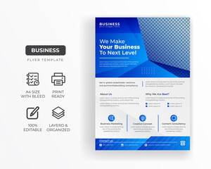 Modern Creative Corporate & Business Flyer Brochure Template Design, abstract Blue Gradient business flyer, vector template design. Brochure design, cover, annual report, poster, flyer