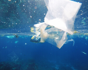 Plastic sea pollution Save sea Plastic waste in sea Plastic pollution sea 
