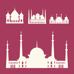 mosques icon set