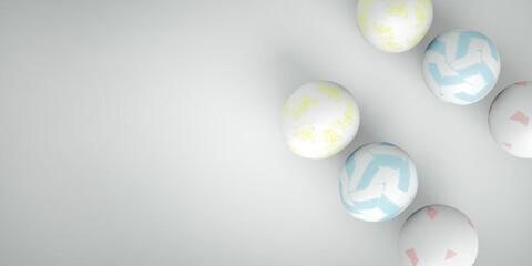 Easter egg on white background. Minimal concept. 3d rendering
