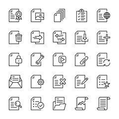 Document icons, vector illustration.
