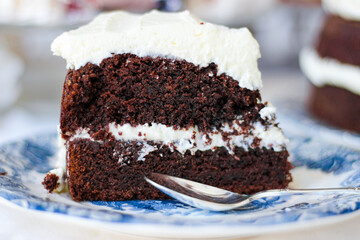 Chocolate and cream cake with truffles