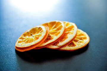 Dried Orange Slices Ready to Eat.