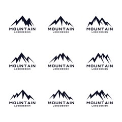 Mountain Icon Logo Design Set