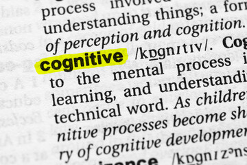 Highlighted word cognitive concept and meaning.