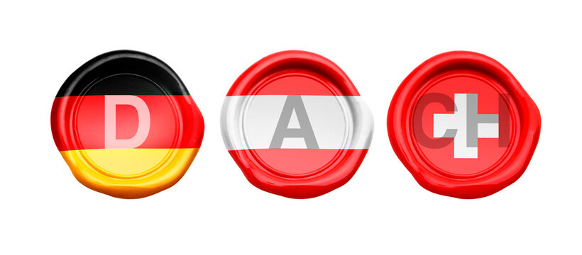 D  A  CH  Siegel mit L&auml;nderflaggen
