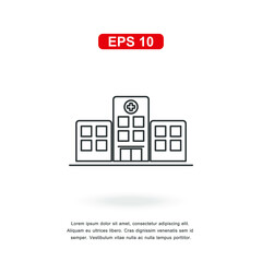 web icon hospital sign isolated on white background. Simple vector illustration.