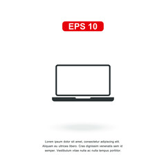 web icon laptop sign isolated on white background. Simple vector illustration.