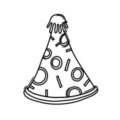 Party hat Doodle vector icon. Drawing sketch illustration hand drawn cartoon line eps10
