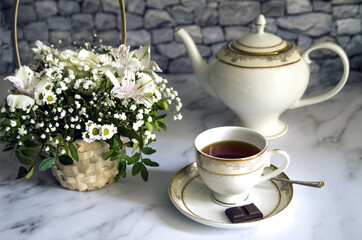 still life with tea