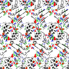 seamless pattern with flowers