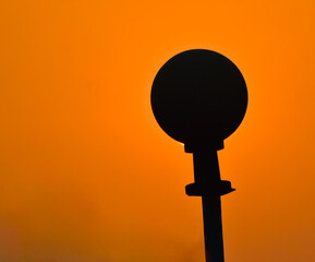 silhouette round shape object