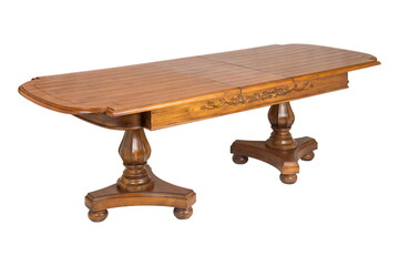 wooden brown table furniture isolated