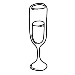 Glass Doodle vector icon. Drawing sketch illustration hand drawn cartoon line eps10