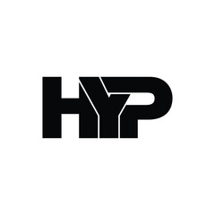 Obraz premium HYP letter monogram logo design vector