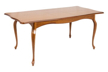 wooden brown table furniture isolated