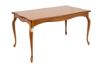 wooden brown table furniture isolated