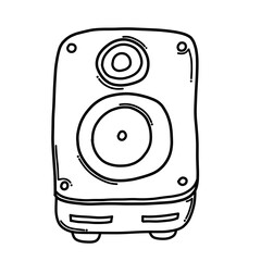 Speaker Doodle vector icon. Drawing sketch illustration hand drawn cartoon line eps10
