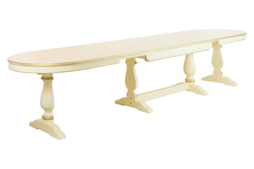 wooden white table furniture insulated