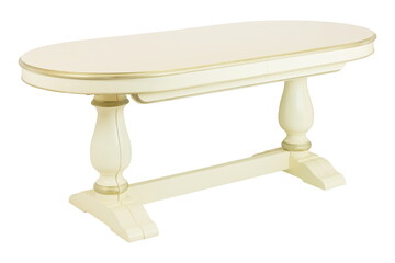 wooden white table furniture insulated