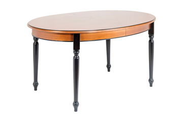 wooden brown table furniture isolated