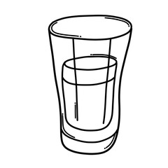 Glass of beer Doodle vector icon. Drawing sketch illustration hand drawn cartoon line eps10