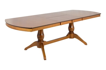 wooden brown table furniture isolated