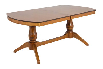 wooden brown table furniture isolated
