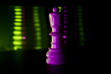 Plastic chess character isolated