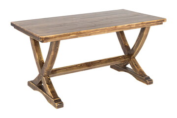 wooden brown table furniture isolated