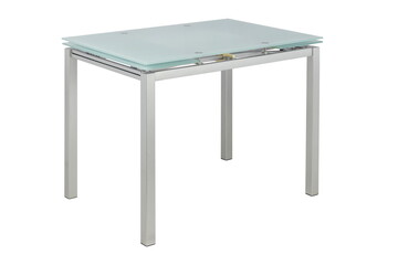 Table gray metal glass insulated