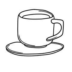 Coffee cup Doodle vector icon. Drawing sketch illustration hand drawn cartoon line eps10